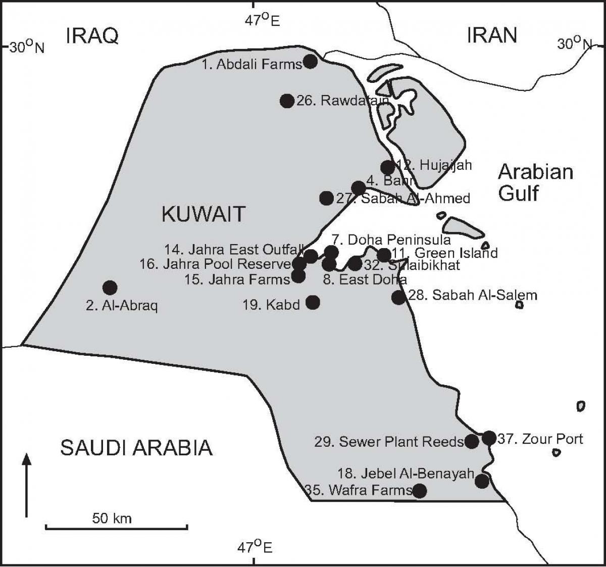 mappa di kabd kuwait