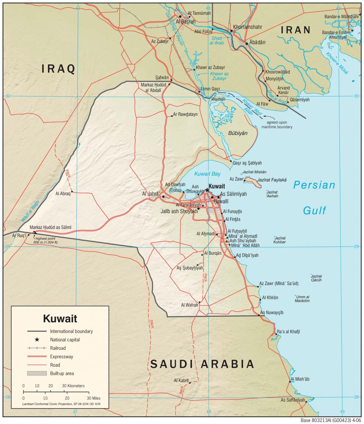 kuwait la mappa posizione