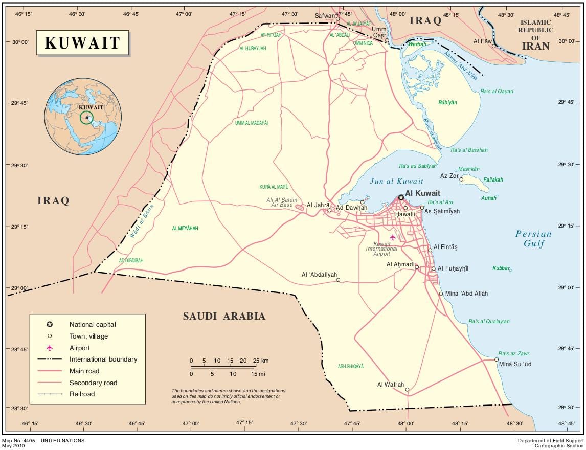 mappa di kaifan stadio kuwait
