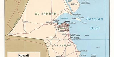 Mappa del kuwait fiume