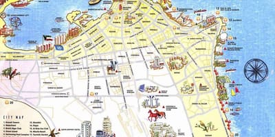 Mappa del kuwait turistiche