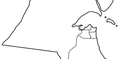 Mappa del kuwait vuoto 